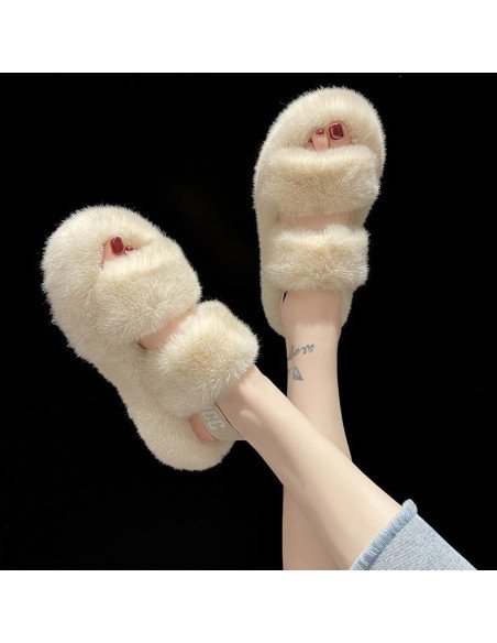 Sandalia tipo Pantufla dama al mayoreo ofrece LHESH - ID 41732-37631 beige