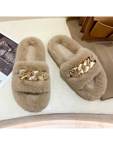 Pantufla dama al mayoreo ofrece LHESH - ID 41736-36704 beige