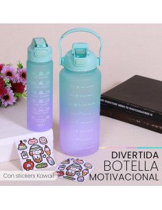 ¡Oferta Imperdible! Set de botellas motivacionales 2L Y 800 ml. en LHESH.mx - Mayoreo de Calzado y Ropa Infantil.