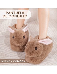 Pantufla conejito dama al mayoreo ofrece LHESH - ID 43231 café 2