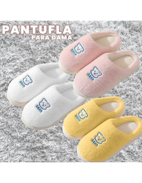 Pantufla dama al mayoreo ofrece LHESH - ID 41567 amarillo, blanco y rosa