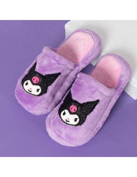 PANTUFLA CROCK DAMA HELLO KITTY NEGRA BRILLOS SLIPPER
