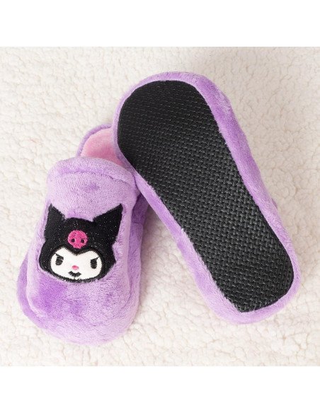 PANTUFLA CROCK DAMA HELLO KITTY NEGRA BRILLOS SLIPPER