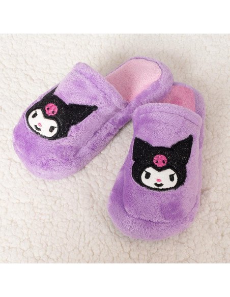 PANTUFLA CROCK DAMA HELLO KITTY NEGRA BRILLOS SLIPPER