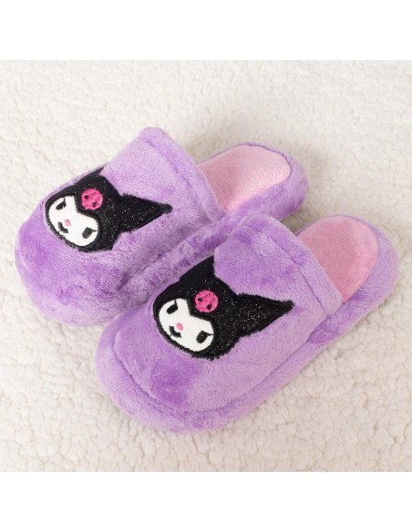 PANTUFLA CROCK DAMA HELLO KITTY NEGRA BRILLOS SLIPPER