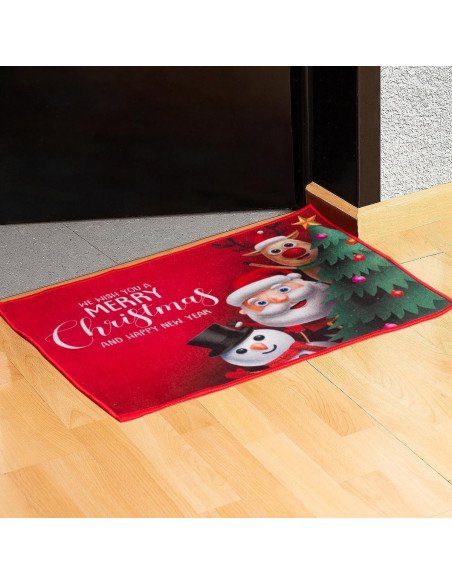 Tapete de Bienvenida Navideño importado al mayoreo en LHESH