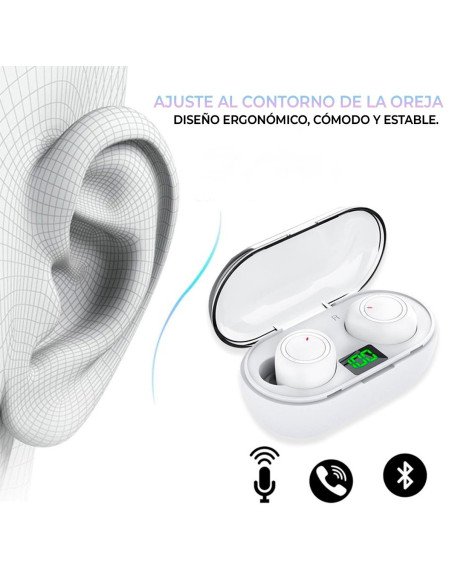 ¡Oferta Imperdible! Audífonos bluetooth blanco SHIRLEY en LHESH.mx