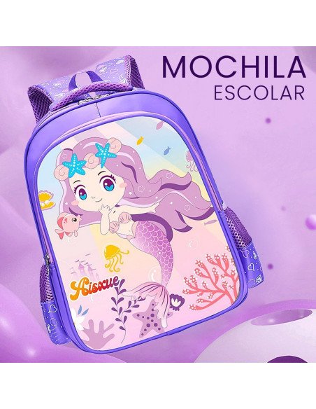 Mochila Escolar de sirena importada al mayoreo en LHESH