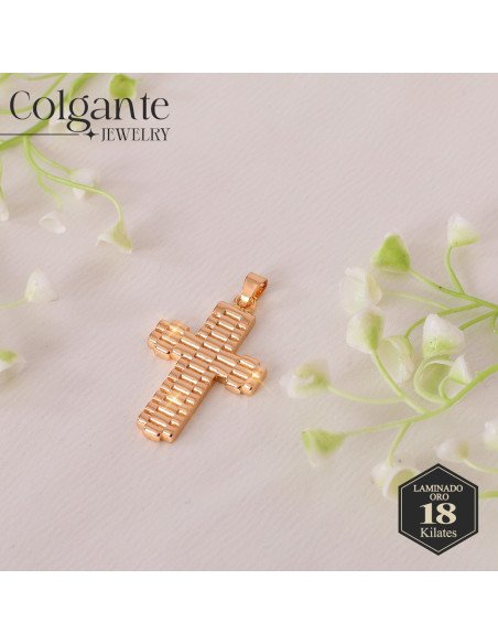 Dije colgante chapa laminado 18k d45 mod2 al mayoreo ofrece LHESH – ID 43855