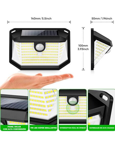 Lámpara Solar Automática importada al mayoreo en LHESH