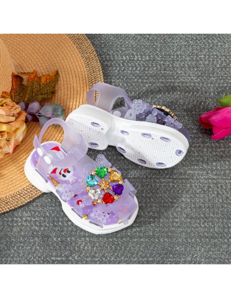 Mayoreo de Sandalias para niñas, disponibles en LHESH – Compra Exclusiva - ID 43454 morado