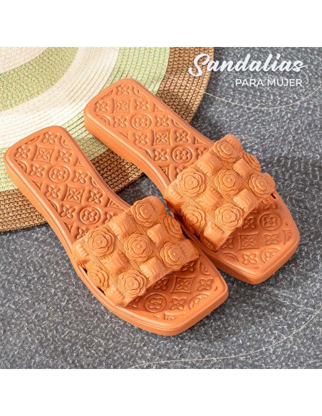 Mayoreo LHESH, Sandalias Únicas para Dama - ID 43471 naranja