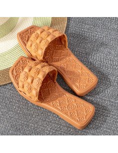 Mayoreo LHESH, Sandalias Únicas para Dama - ID 43471 naranja 2