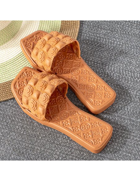 Mayoreo LHESH, Sandalias Únicas para Dama - ID 43471 naranja