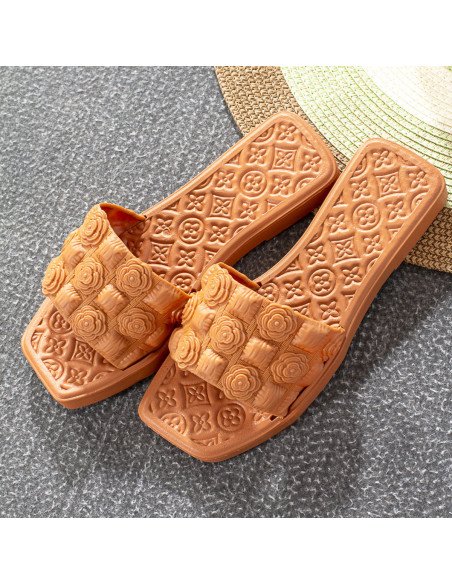 Mayoreo LHESH, Sandalias Únicas para Dama - ID 43471 naranja
