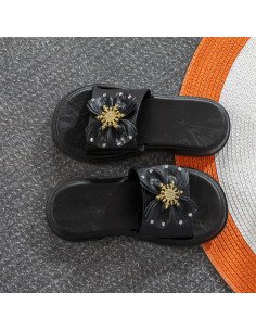 Oferta de sandalias al mayoreo en LHESH - ID 43478 negra 2
