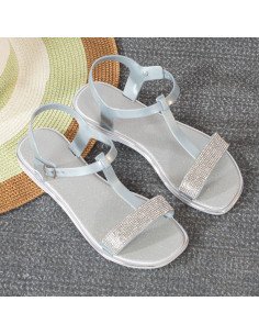 Mayoreo sandalias para dama en LHESH - ID 43487 plata