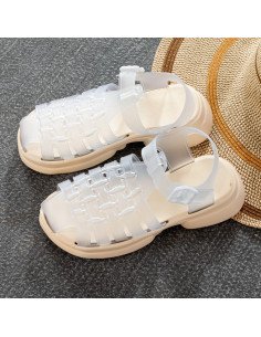 Mayoreo sandalias modernas, sólo en LHESH - Perfectas para ventas - ID 43438 beige/transp 2