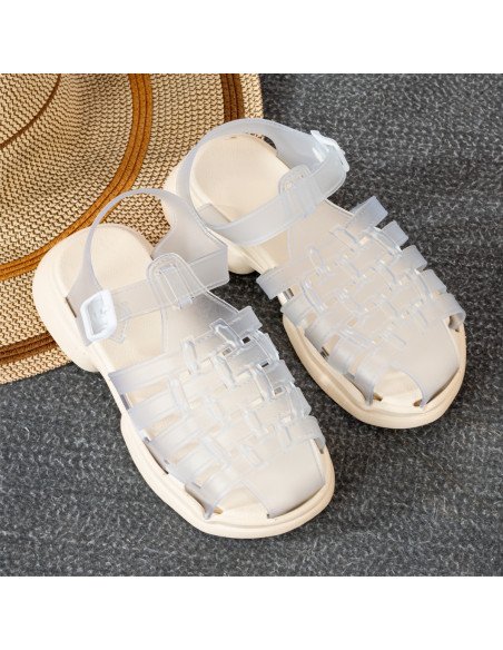 Mayoreo sandalias modernas, sólo en LHESH - Perfectas para ventas - ID 43438 beige/transp