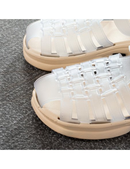 Mayoreo sandalias modernas, sólo en LHESH - Perfectas para ventas - ID 43438 beige/transp