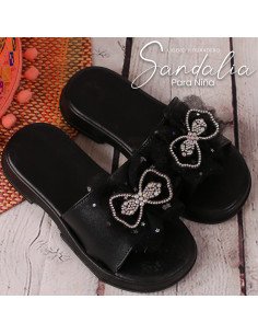 Sandalias con moño para niña al mayoreo en LHESH 2