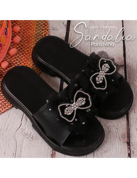 Sandalias con moño para niña al mayoreo en LHESH