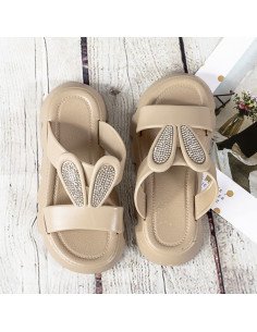 Sandalias con orejas de conejo y brillos para niñas en LHESH