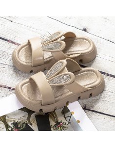Sandalias con orejas de conejo y brillos para niñas en LHESH 2