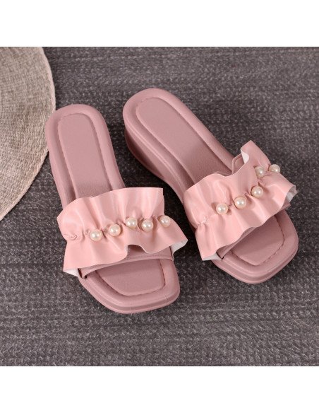 Sandalias con perlas para dama al mayoreo en LHESH