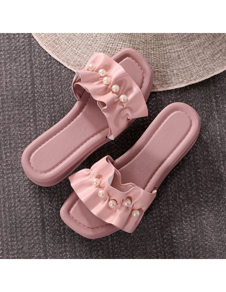 Sandalias con perlas para dama al mayoreo en LHESH