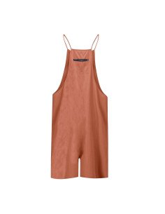 Moda plus jumpsuit holgado de tirantes para dama al mayoreo ofrece LHESH - ID 43570 café 2