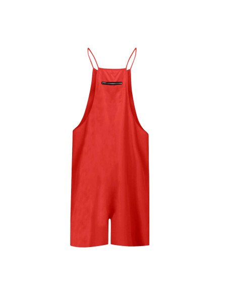 Moda plus jumpsuit holgado de tirantes para dama al mayoreo ofrece LHESH - ID 43572 rojo