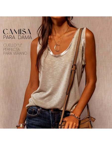Moda plus blusa sin mangas para dama al mayoreo ofrece LHESH – ID 43602