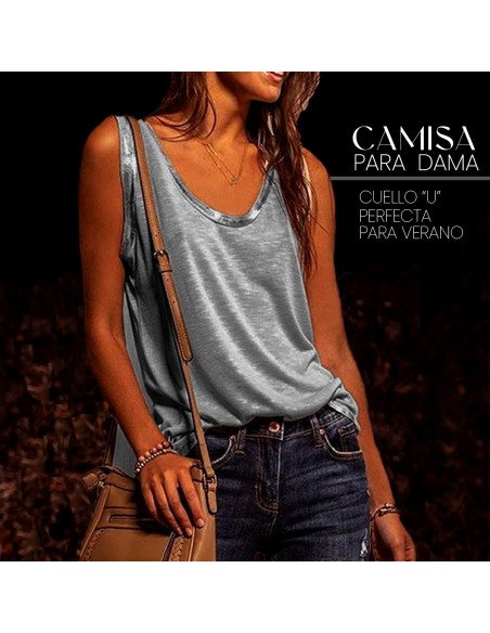 Moda plus blusa sin mangas para dama al mayoreo ofrece LHESH – ID 43603