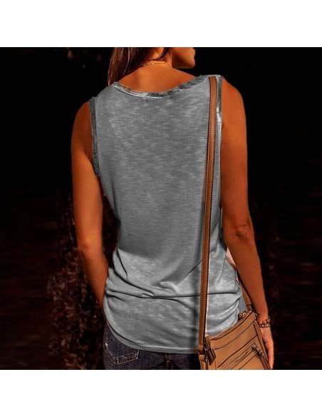 Moda plus blusa sin mangas para dama al mayoreo ofrece LHESH – ID 43603