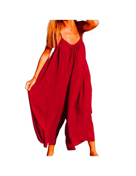 Pantalón Jumpsuit pierna ancha holgado de tirantes para Mujer | LHESH.mx | Mayoreo Calzado, Ropa y más productos