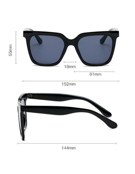 Lentes de Sol Cuadradas importadas al mayoreo en LHESH