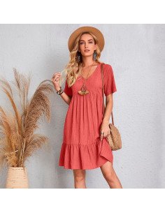 Mayoreo de ropa importada, moda plus vestido para dama - ID 43626