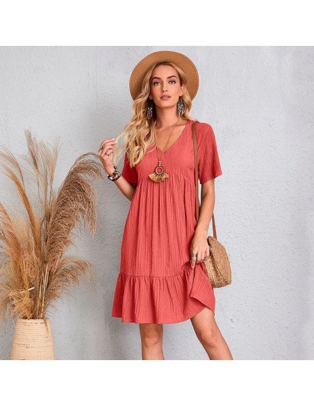 Mayoreo de ropa importada, moda plus vestido para dama - ID 43626