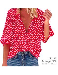 Mayoreo de ropa importada, moda plus blusa para dama - ID 43545