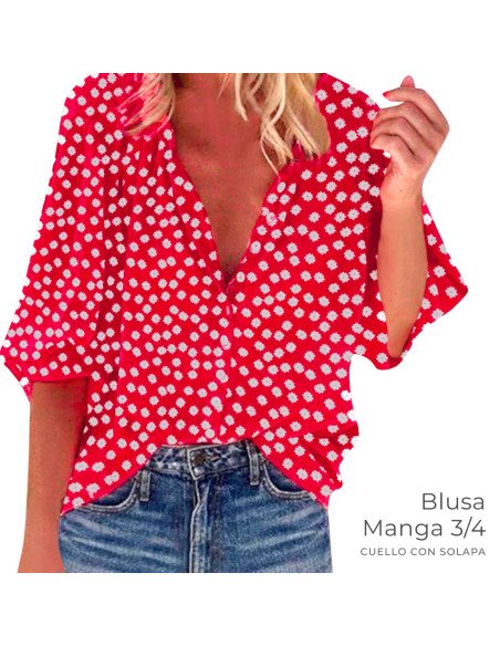 Mayoreo de ropa importada, moda plus blusa para dama - ID 43545