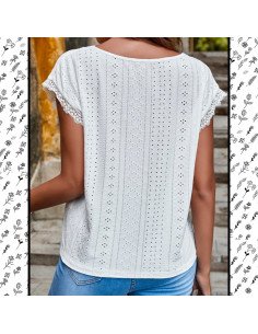 Mayoreo de ropa importada, moda plus blusa para dama - ID 43595 2