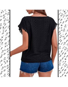 Mayoreo de ropa importada, moda plus blusa para dama - ID 43596 2