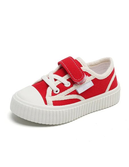 Tenis para niños rojo y blanco de venta al mayoreo en LHESH