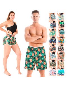 Trajes de baño con estampados para parejas al Mayoreo en LHESH
