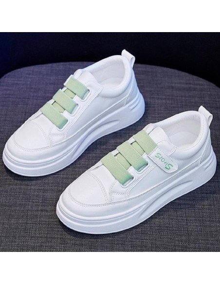 Tenis de inyección dama al mayoreo ofrece LHESH - ID 44757 blanco/verde