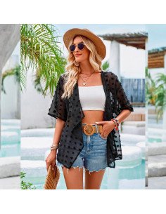 Moda plus blusa para dama al mayoreo ofrece LHESH – ID  45286 - negro 2