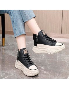 Tenis de inyección dama al mayoreo ofrece LHESH - ID 45376 negro/beige 2