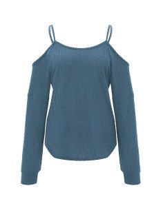 Mayoreo de blusa de moda con hombros descubiertos importada al en LHESH 2