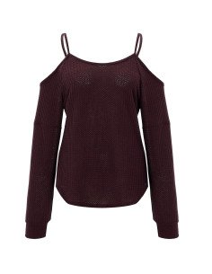 Mayoreo de blusa de moda con hombros descubiertos importada al en LHESH 2